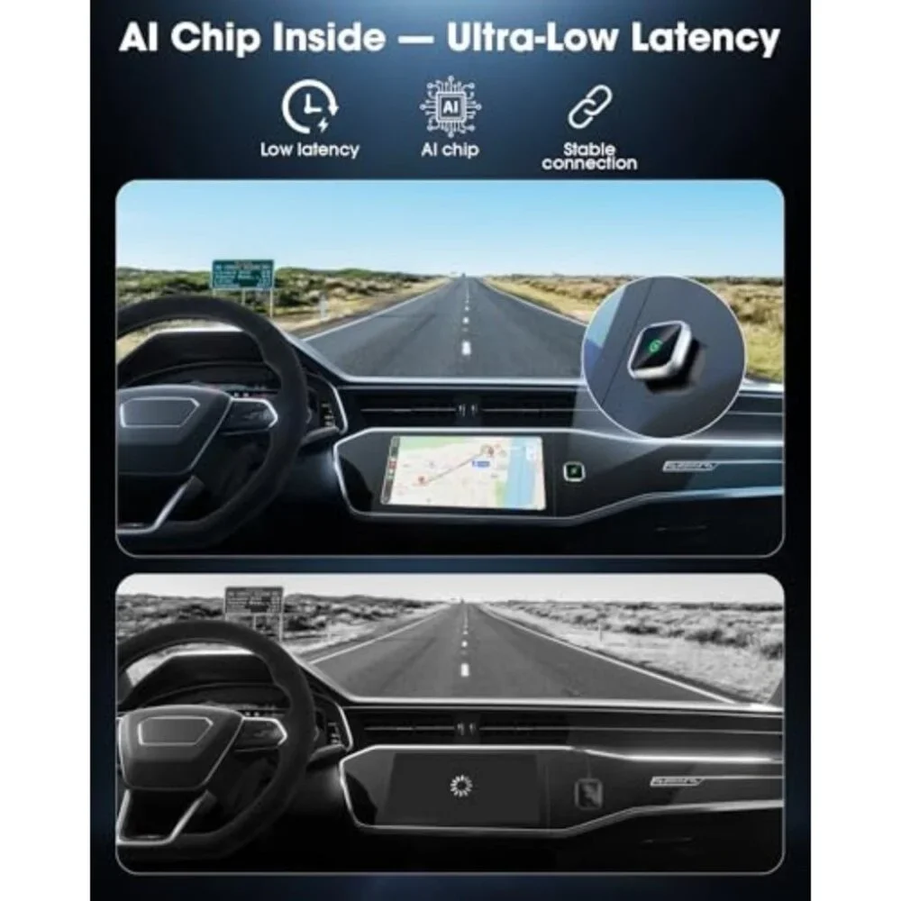 Wireless Carplay Adapter for iPhone - Support GPS Navigation System, Wireless Do